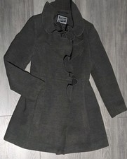 ROTHSCHILD GIRLS FAUX WOOL DRESS COAT Dark Gray - Size 7-8