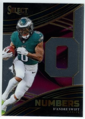 D'Andre Swift 2023 Panini Select #NMB-DSW Philadelphia Eagles Numbers