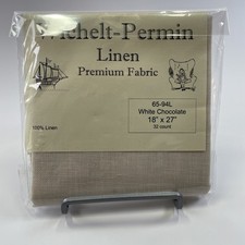 Wichelt Permin Premium Linen Fabric 32 Count Cross Stitch 18x27 WHITE CHOCOLATE