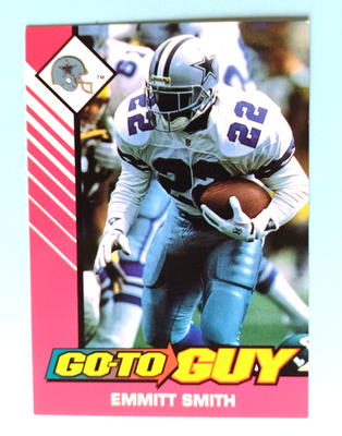 #ad 1993 KENNER STARTING LINEUP EMMITT SMITH GO TO GUY INSERT DALLAS COWBOYS $2.49