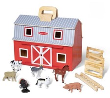 Melissa  Doug Fold  Go Wooden Barn NEW Ages 3 