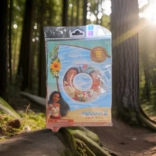 Disney Moana Swim Ring 17.5 Inch Inflatable Float for Kids Pool Fun