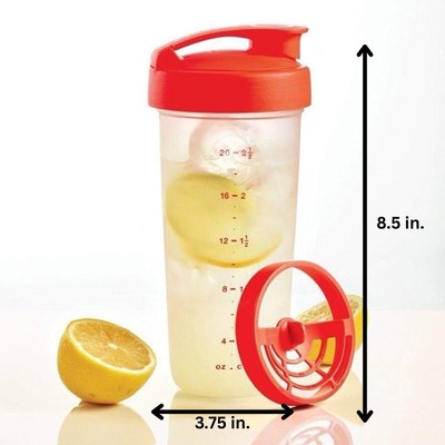 Tupperware Quick Shake Container   Red   20 oz   Brand New in Plastic Wrap