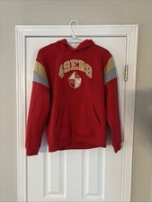 San Francisco 49ers Niners Empire Team Fans Apparel Red Hooded Pullover Read Des