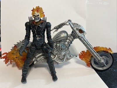 2006 Ultimate Ghost Rider 6 '' Electronic Flame Cycle Hasbro Marvel Figure & Bike