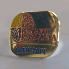 Romania Olympic Sochi 2014 Pinback Collectible Olympics Theme