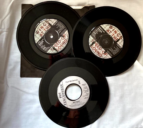 Paul McCartney Wings UK 45 single vinyl record lot Birthday Silly Love Let Em In