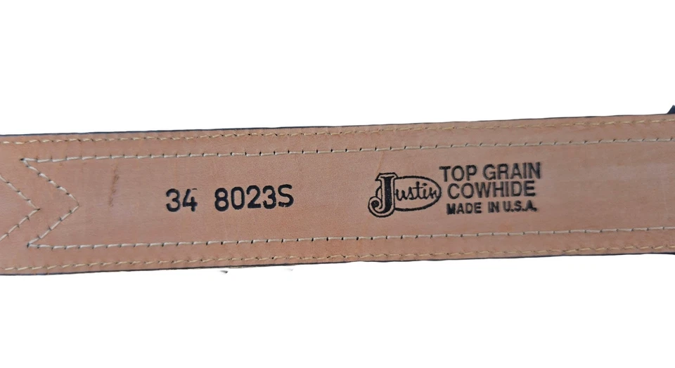 Cinturón Justin 34" patrón flecha gris Foto 3 de 4