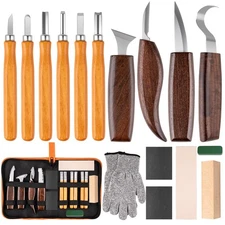 26 IN 1 Wood Carving Tools Kit for Beginners, Complete Woodworking Tools Set ...
