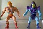 Vintage - MOTU - Masters of The Universe - He-Man and Half Boot Skeletor - 1982