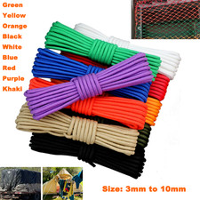 Polyester Poly Rope Braided Cord Strong Boating Sailing Nylon DIY 2 3 4 6 8 10mm