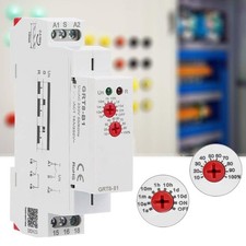 Time Delay Relay Din Rail OFF Function Delay Timer Relay Switch AC 220V 1SPDT UK