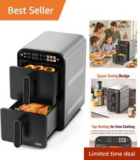 Space-Saving 12QT Air Fryer with Rapid Air Circulation & Sync Functionality