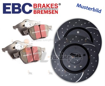 EBC Turbo Groove Black Bremsscheiben, Beläge hinten für VW Scirocco 137 138 08 >