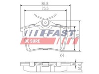 Fast BremsbeläGe BremsklöTze Hinten FüR CitroëN Berlingo B9 1.6 Hdi 90 FT29515