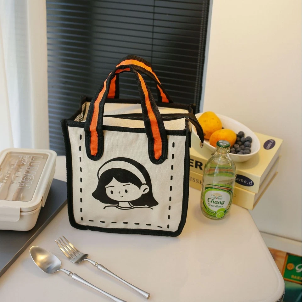 New cartoon lunch box bag, simple lunch box bag, thickened hot selling meal bag - Image 2 of 4