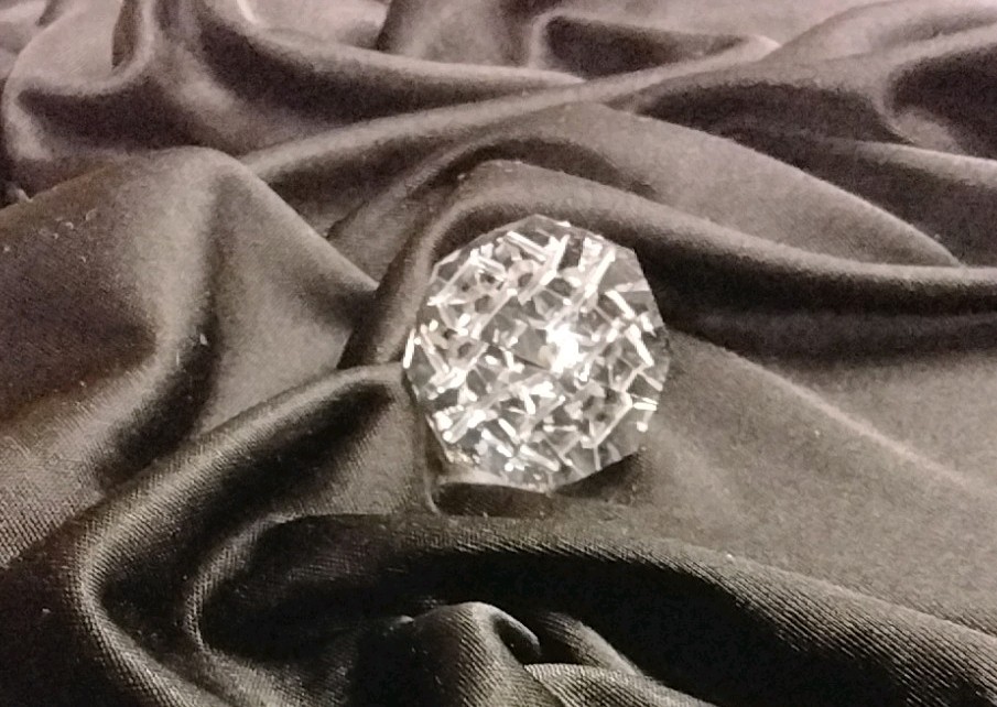 A Faceted Crystal Decorative Object , possible Paper Weight, by OlegCassini