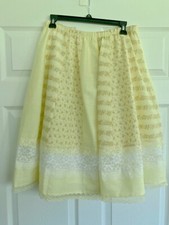 Vintage Multi Section Skirt 26" Waist - 25" Length.Yellow/Green/White