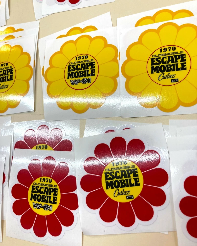 Oldsmobile Y 442 1970 calcomanía pegatina escape móvil flor cutlass F85 FreeSH Foto 4 de 4