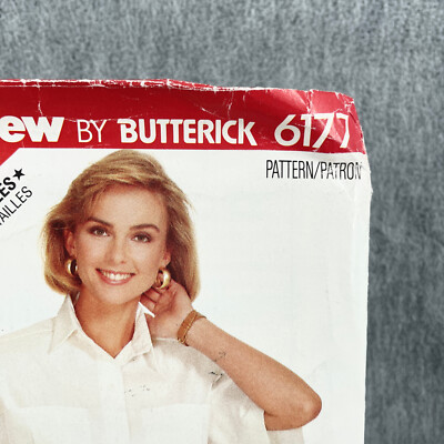 Butterick 6177 Wide Leg Shorts and Button Front Shirt Misses Size