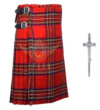 Royal Stewart Tartan Kilt Scottish Traditional 8 Yard Kilt