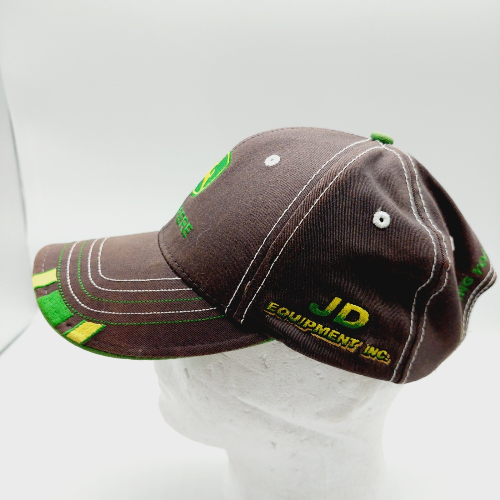 John Deere Strapback Adjustable Hat Brown Green "… - image 2