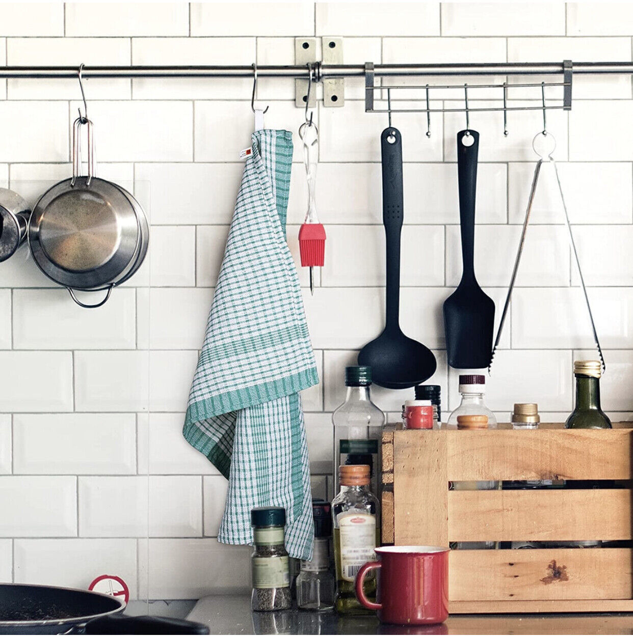 💎 Wonderdry 100 Luxury Egyptian Cotton Kitchen Towels MultiColor