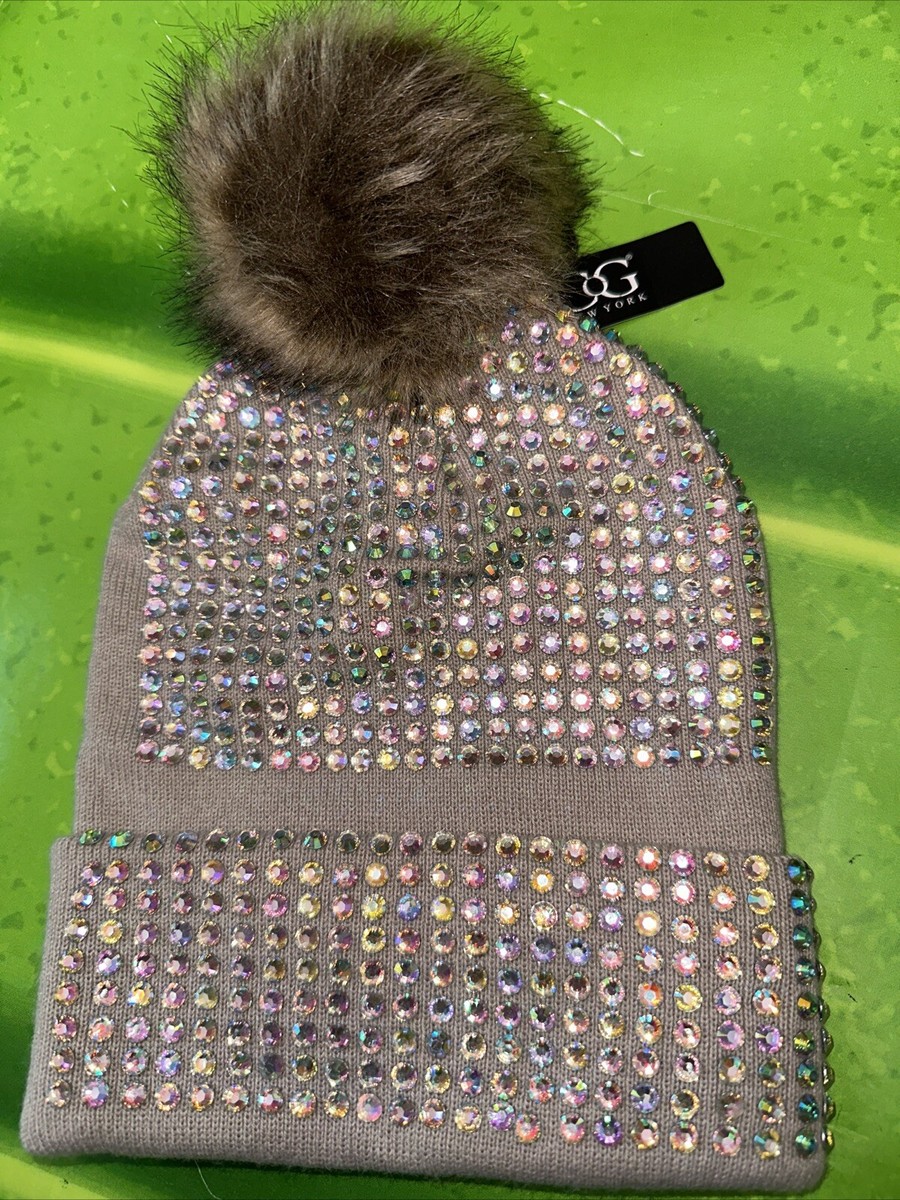 COG New York Studded Beanie With Faux Pom Pom | eBay display picture 3