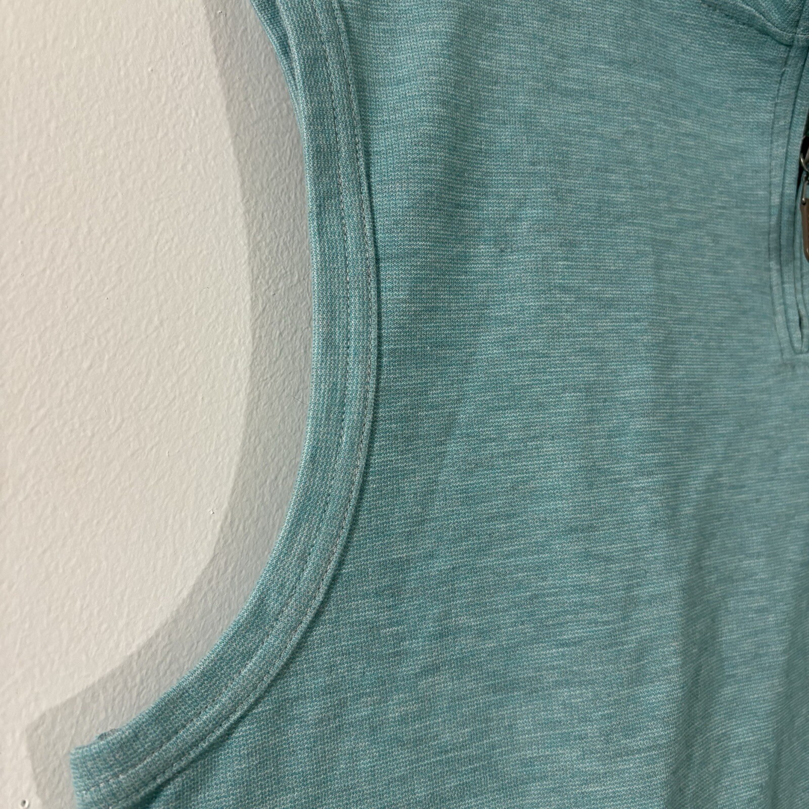 Oxford Golf Vest Mens L Blue 1/4 Zip Pullover Cotton Blend Outdoor Casual Preppy