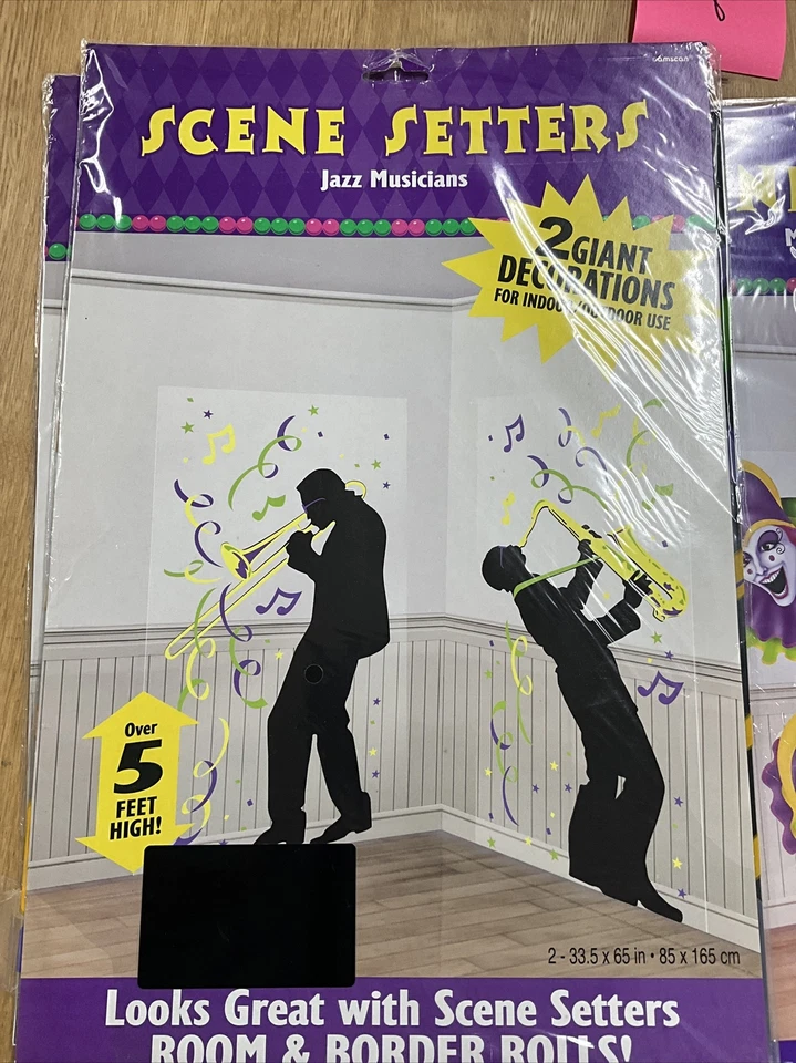 MARDI GRAS Escena Setter Decoración de Pared Nueva Orleans Bourbon St. Foto Telón de Fondo Foto 2 de 3