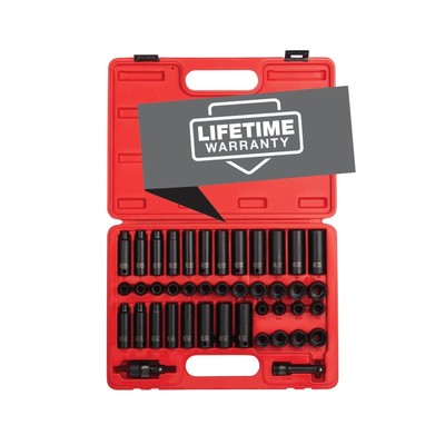 Sunex Tools 3342 3/8 Inch Drive Master Impact Socket Set, 42-Piece, SAE/Metri...