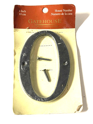 4'' GATEHOUSE # 0 House Number Black. NOS