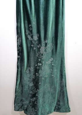 green emerald velvet dress Velvet Asymmetrical Midi Dress