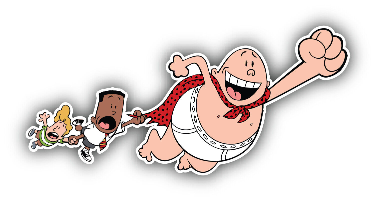 Captain Underpants Cartoon Sticker Bumper Decal - ''SIZES'' | eBay