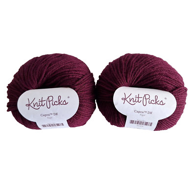 Merino Cashmere Mix Capra DK Yarn in Regal Color Lot of Two Skeins 50G/123Yds Ea