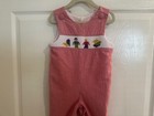 Smock A Dot Kids Boys Size 12 Months Red Smocked Gingham Longtall Romper — photo 2