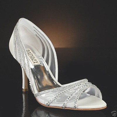 NIB $315 Badgley Mischka Glynn wedding bridal D'orsay sandals