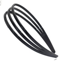 5 Black Plastic Triple 3 Row Wide Alice Hair Band Headband 25mm Hair Accessories