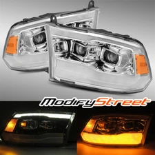 AlphaRex 13-18 Ram (w/ Factory Projector) Base Model Projector Headlights Chrome