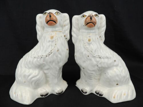 Pair Of Large "Staffordshire" Hearth Dogs, 25cm (10 Inches), Traditional - Picture 1 of 17