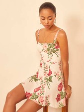 Reformation Tempest Mini Dress in Etienne Size: 2 XS Floral Smocked back