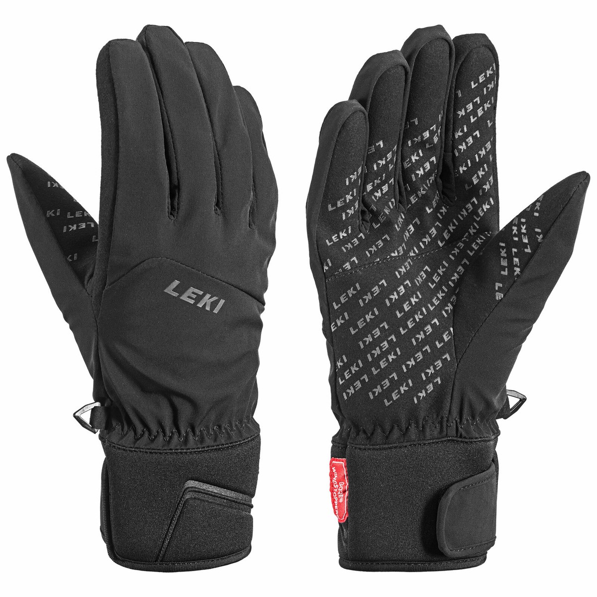 Leki Trail Guantes Unisex De Esquí Guantes De Invierno Negro NUEVO