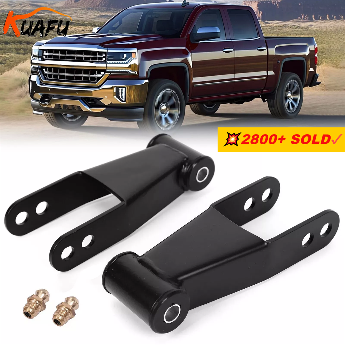 Lowering Kit 2-4 Inch Drop KSP Adjustable Drop Shackles For 1999