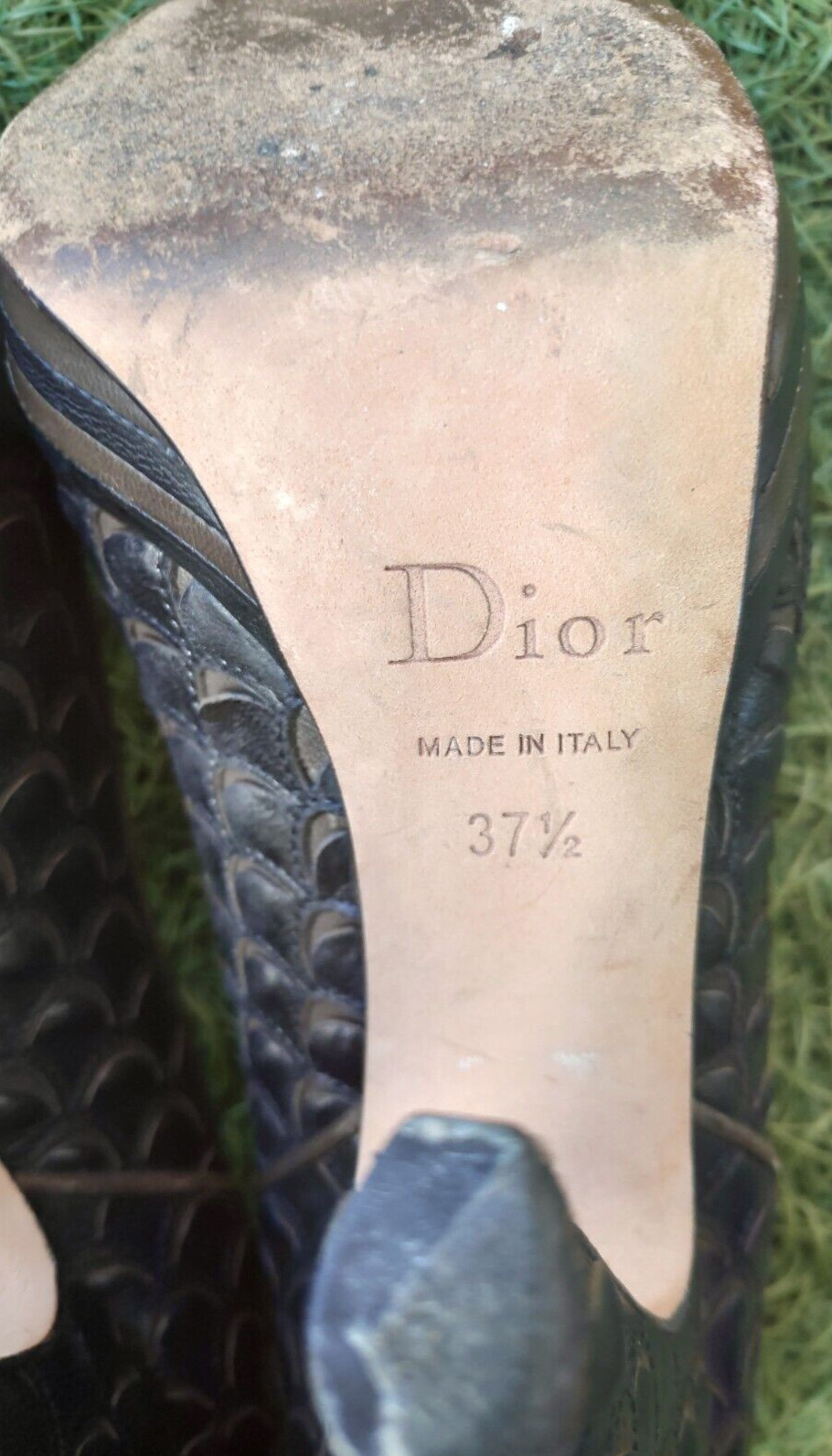 Christian Dior Python Scales Black Leather Pumps … - image 11