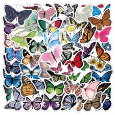 50 PCS Cartoon Butterfly Stickers Animal Decals Laptop Hydro Yeti Free Shipping