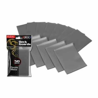 50 BCW GRAU Deck Guards Matte Hüllen Schutz Gaming Karten Kein PVC Säurefrei
