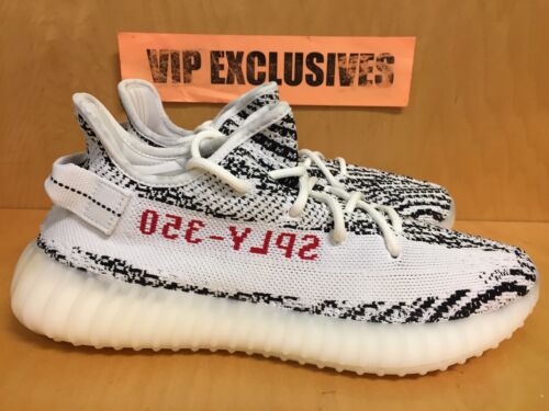 Adidas Yeezy 350 V2 Zebra CP9654 Blanco Negro Rojo SPLY Kanye West 100% AUTÉNTICO - Imagen 1 de 12