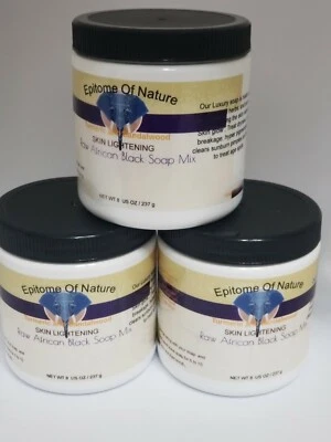 Skin Lightening Black soap Mix 2x powerful Giga,Niacinamide,Kojic Glutathione.