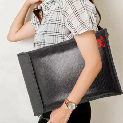 Extra Large 2000  Fire Proof money Bag Fireproof Document Pouch Waterproof Safe
