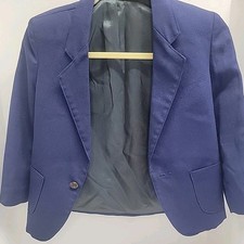 Vtg Michael James Navy Blazer Suit Jacket Coat VGUC Boys Size 7R Sports Coat
